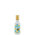 Garrafa branca de 250ml com tampa dourada e rótulo estampado com mosaicos em tons de verde e amarelo do Azeite Potenza Olival Jaén.